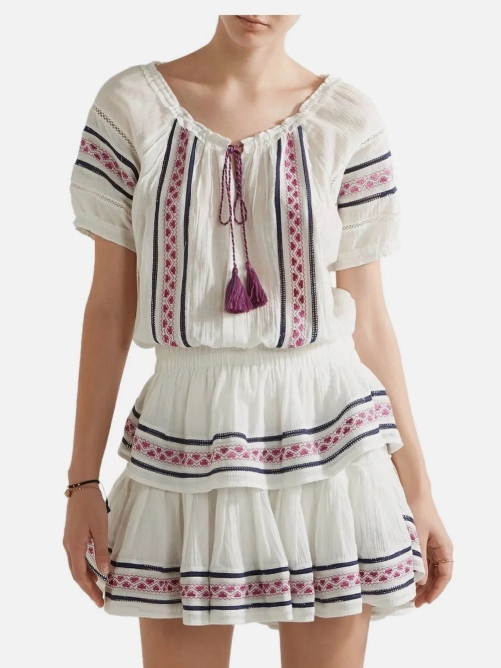 LoveShackFancy embroidered tiered